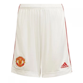 Image of adidas Manchester United Home Shorts 2021 2022 Junior - White