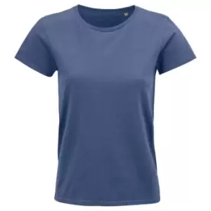 Image of SOLS Womens/Ladies Crusader Organic T-Shirt (L) (Denim)