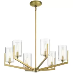 Image of Quintiesse Kichler Nye Multi Arm Pendant Ceiling Light Brushed Natural Brass