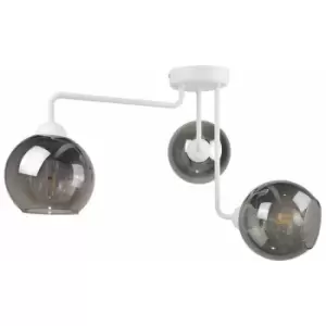 Image of Keter Cosmo Multi Arm Semi Flush Ceiling Light White, 50cm, 3x E27