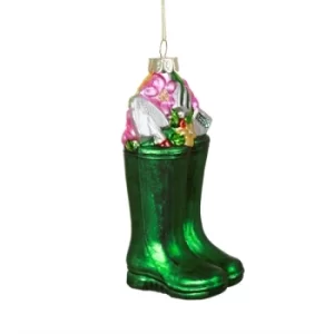 Image of Wellington Boots Shaped Bauble
