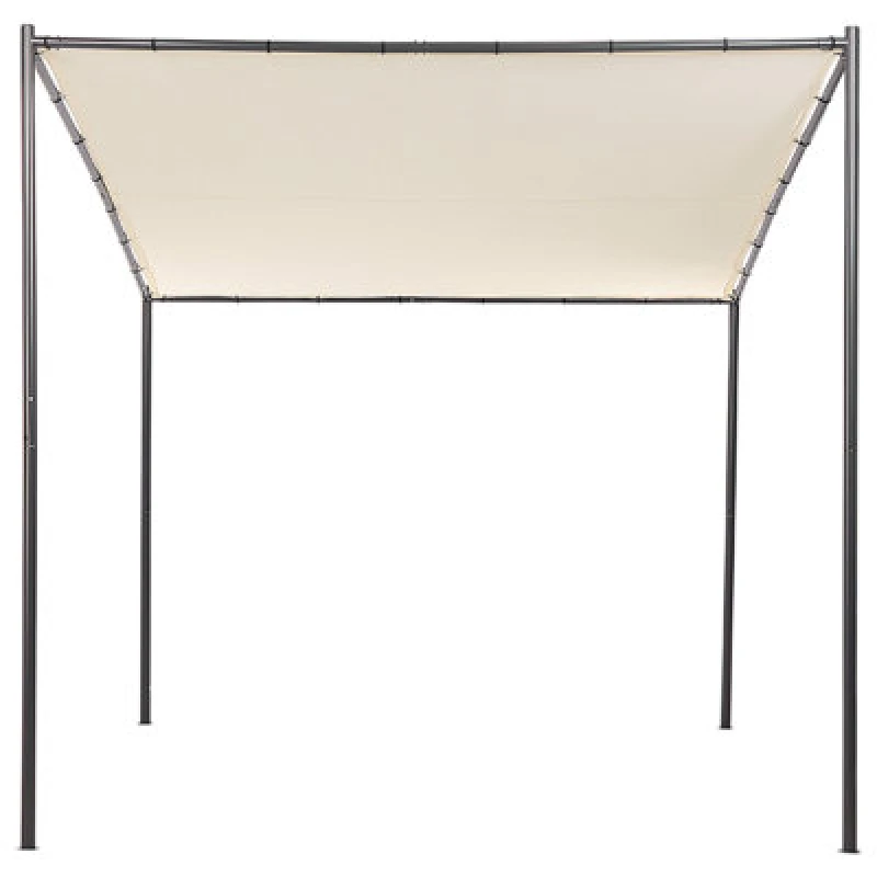 Image of Beliani Gazebo Vimino Metal 282cm 294cm Beige