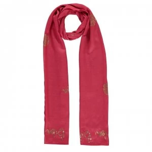 Image of Biba Womens Foil Logo Scarf - Pink