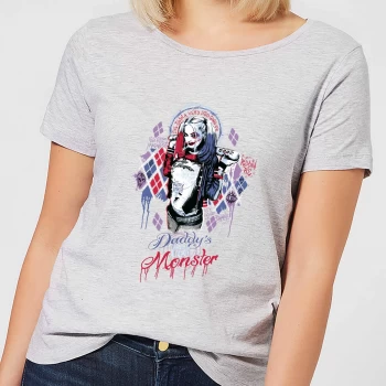 Image of DC Comics Suicide Squad Daddys Lil Monster Womens T-Shirt - Grey - 5XL