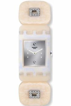 Image of Ladies Swatch Original Square - Skytop S Watch SUBW110B