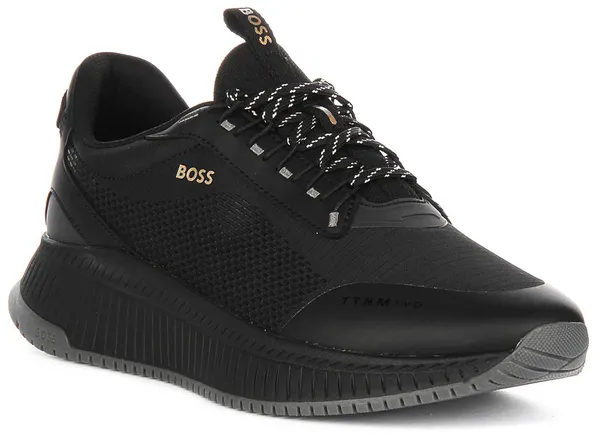 Image of Boss BOSS Titaniunm Trainer Black/Gold Male 11 LP68502