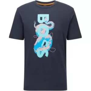 Image of Boss Thinking 6 T Shirt - Blue