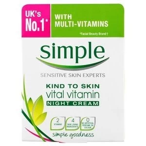 Image of Simple Kind To Skin Vital Vitamin Night Cream 50ml