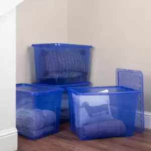 Image of Wham Crystal Set of 4 Boxes & Lids, 80L Blue
