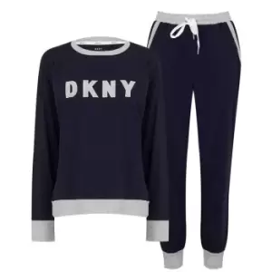 Image of DKNY Logo Sweat and Jogger Set - Blue