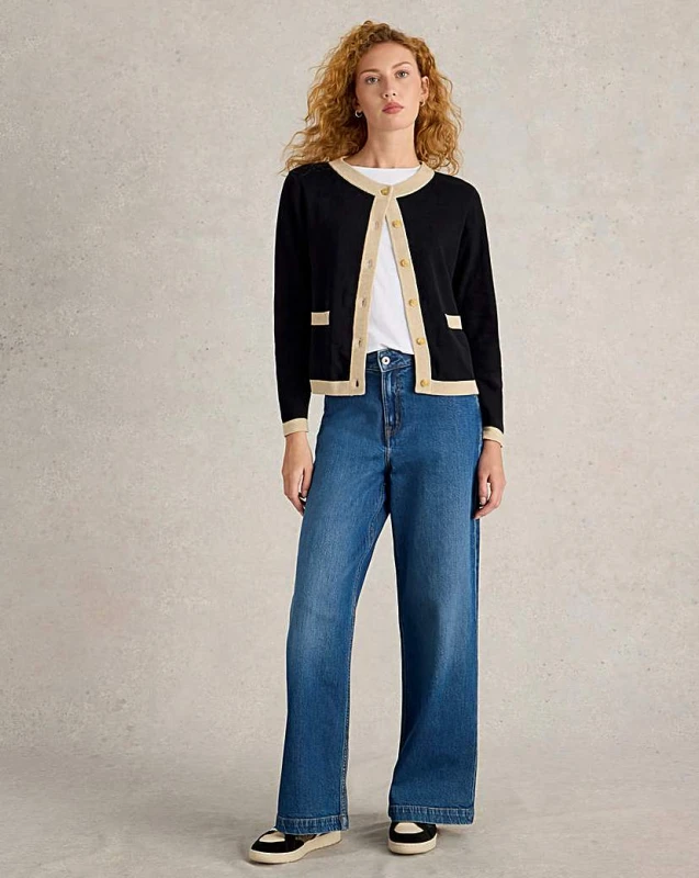 Image of White Stuff White Stuff Charlotte Cardi Black - White Stuff - Size: 12 Black Female 12 ZD45702