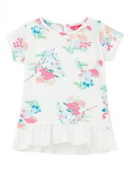 Image of Joules Toddler Girls Lulabelle Peplum Top - White, Size Age: 5 Years, Women