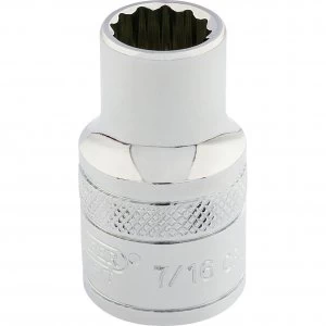 Image of Draper 3/8" Drive Polished Finish Hi Torq Bi Hexagon Socket Imperial 3/8" 7/16"