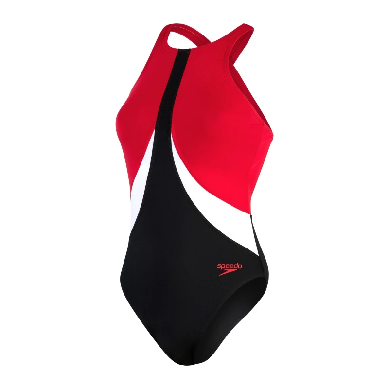 Image of Speedo Colbl Hghnck Black/Red female 28 (2XS)