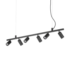 Image of Dynamite Indoor Spotlight Ceiling Pendant Lamp 6 Lights Black, GU10