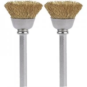 Image of Dremel Brass brush 13mm (536) Brass-plated steel wire Shank diameter 3.2mm 26150536JA 2 pcs
