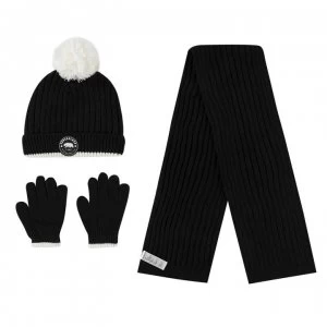 Image of SoulCal 3 Piece Hat Set Junior - Black/Cream