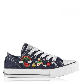 Image of SoulCal Canvas Low Childrens Canvas Shoes - Denim Patch