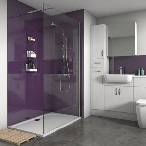 Image of Splashwall Gloss Violet 3 sided Shower Panel kit (L)1200mm (W)1200mm (T)4mm