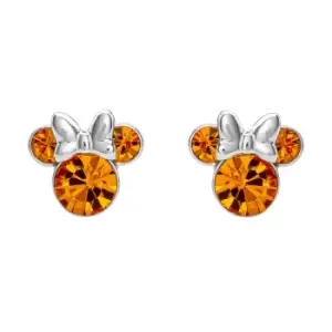 Image of Disney Minnie Silver Plated November Birthstone Stud Earrings EF00469SNOVL.PH