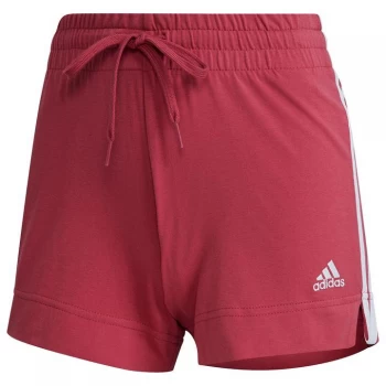 Image of adidas Essential 3 Stripe Shorts - Wild Pink