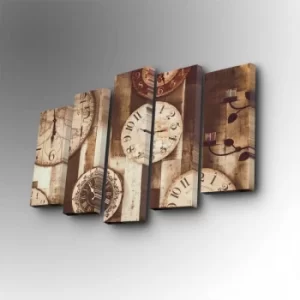 Image of 5PUC-146 Multicolor Decorative Canvas Painting (5 Pieces)