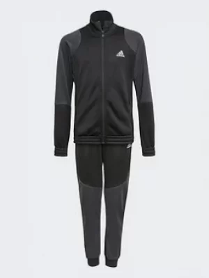 Image of Boys, adidas Xfg Aeroready Tracksuit, Black/Grey, Size 5-6 Years