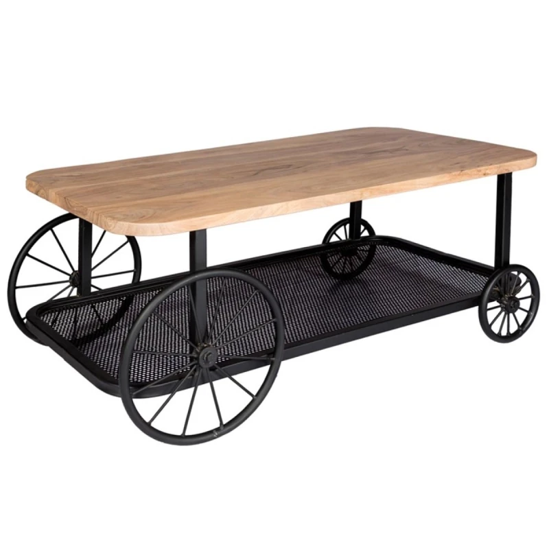 Image of Indian Hub Craft Wheel Coffee Table