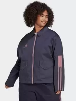 Image of adidas Tiro Cargo Track Top (plus Size), Blue, Size 3X, Women