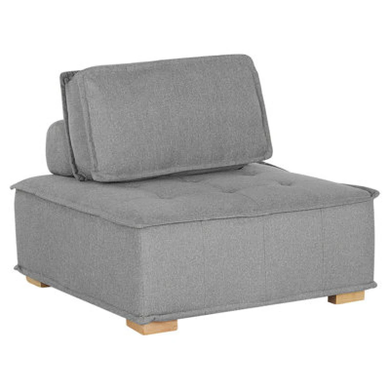 Image of Beliani 1-Seat Section Tibro Fabric Grey