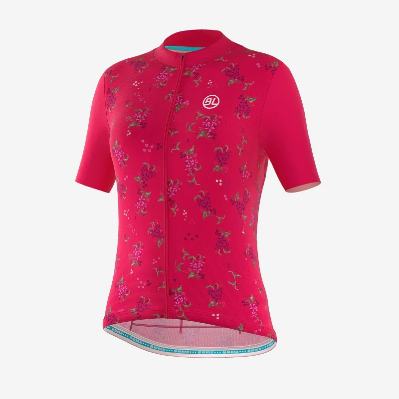 Image of Bicycle Line Womens Garda Short Sleeve UPF 30+ Short Sleeve Cycling Jersey Fuchsia female 8 (XS)