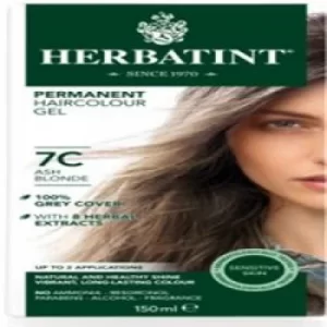 Image of Herbatint Ash Blonde Hair Colour 7C 150ml