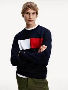 Image of Tommy Hilfiger Flag Logo Sweatshirt