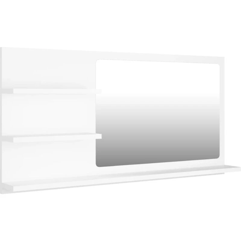 Image of VIDAXL Vidaxl - Bathroom Mirror White 90x10.5x45cm Engineered Wood 8720286222003