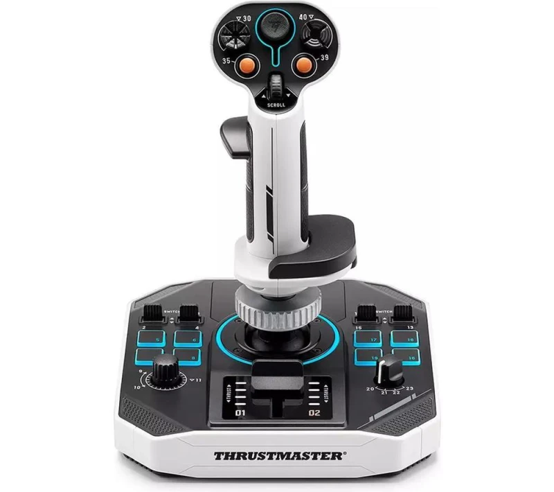 Image of THRUSTMASTER SOL-R 1 Joystick - White & Black 3362932916550