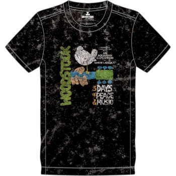Image of Woodstock - Poster Unisex Medium T-Shirt - Black