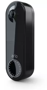 Image of Arlo Essential Wire-Free Battery Video Doorbell Black - Works with Alexa and Google Assistant