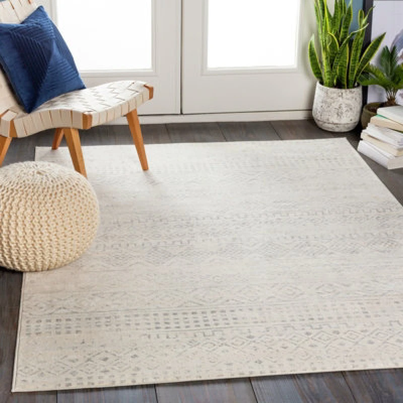 Image of Livabliss Berber Modern High Pile Cream Induja Area Rug 140 X 200 Cm - Easy Care, Non Shedding, Ideal For Living Room & Bedroom