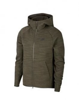 Image of Nike Tech Fleece Heathered Full Zip Hoodie - Green