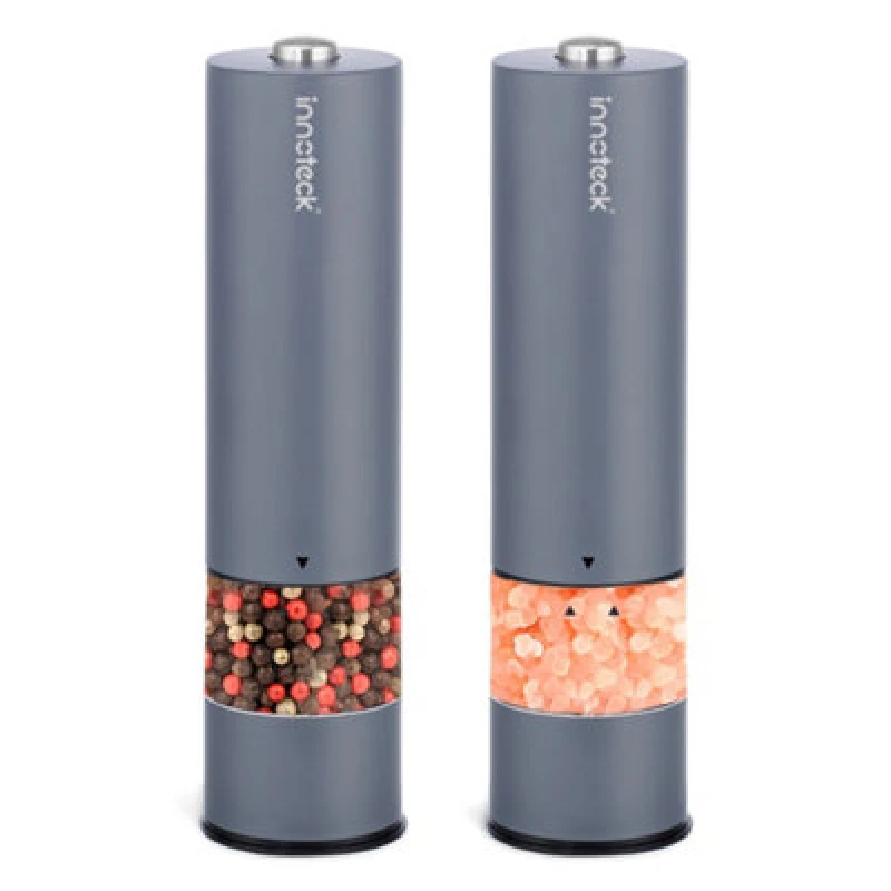 Image of Innoteck Essentials Stainless Steel Electric Salt & Pepper Mill Set - Grey