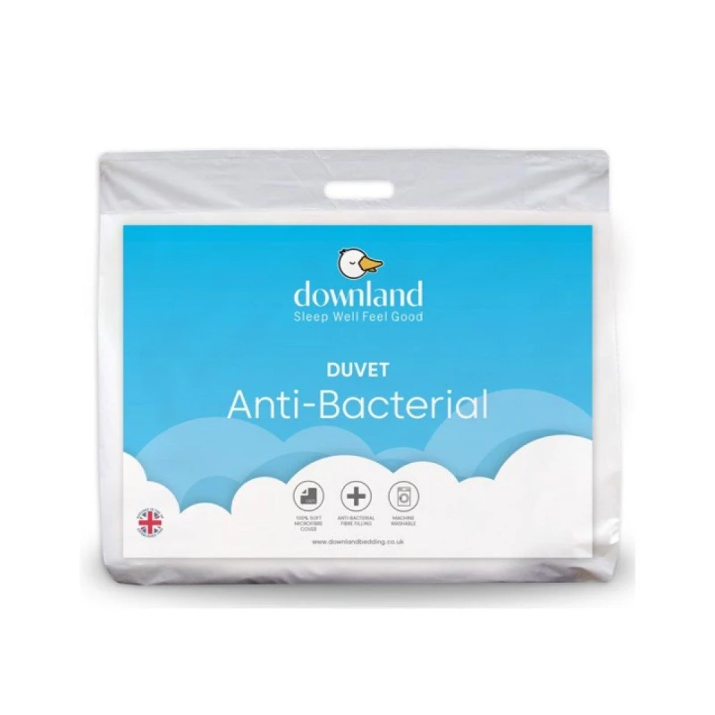 Image of Downland Anti-Bacterial 10.5 Tog Duvet White unisex Double