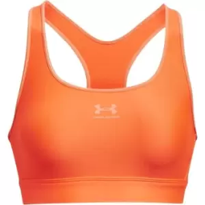 Image of Under Armour HeatGear Armour Mid Padless Sports Bra - Orange