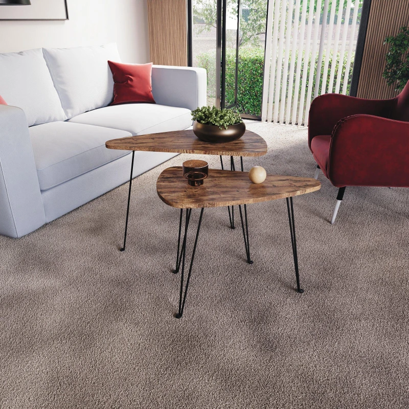 Image of Lassic Vida Designs Brooklyn Nest of 2 Oval Tables Dark Wood unisex Set of 2