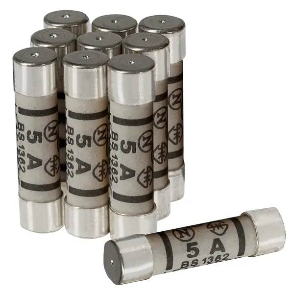 Image of Maplin Maplin 5 Amp Plug Fuse BS1362 25.4 x 6.4mm - Pack of 10 AR38R