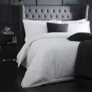 Image of Appletree Alden Silver Duvet Cover and Pillowcase Set White