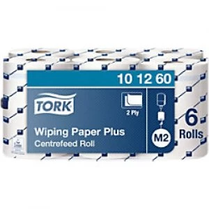 Image of Tork Centrefeed Roll M2 2 Ply White 6 Rolls of 450 Sheets