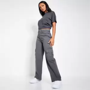 Image of I Saw It First Pocket Cargo Jean - Grey