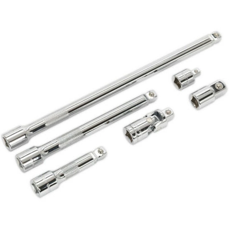 Image of Loops 6 PC Wobble / Rigid Extension Bar Set - 3/8" Sq Drive - Adaptors & Joint Multi