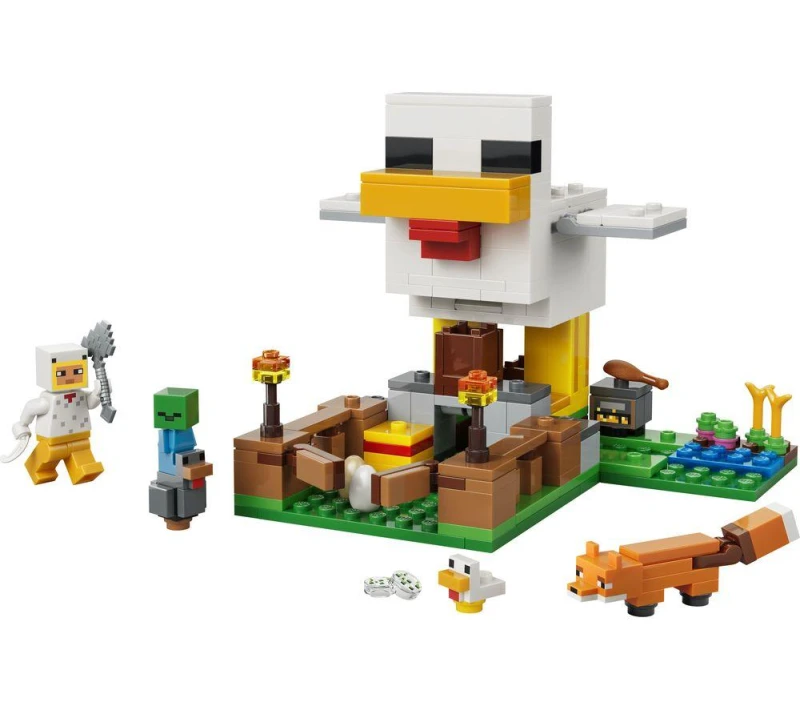 Image of Lego Minecraft Chicken Farm Gaming Toy (21585) One Colour WU3WD Unisex