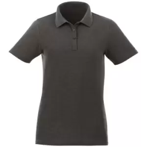 Image of Elevate Liberty Womens/Ladies Private Label Short Sleeve Polo Shirt (S) (Heather Charcoal)